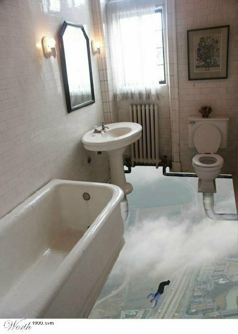 Floorless-bath
